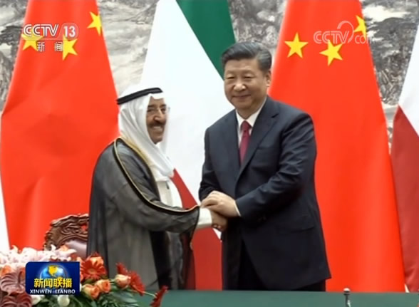 习近平举行仪式欢迎科威特埃米尔访华并同其举行会谈