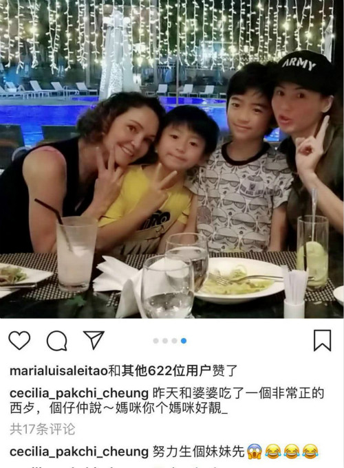 美人依旧！张柏芝与妈妈突然同框 这一家子颜值也太高了吧