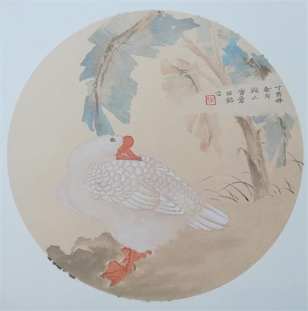 艺博会刮来一股清新之风 贾广健硕士研究生马敬山花鸟画来袭