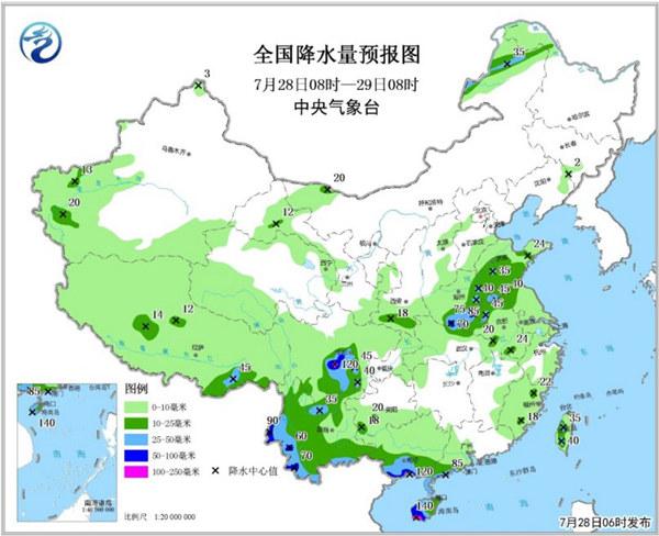 周末四川广西等有强降雨 中东部高温火力难消