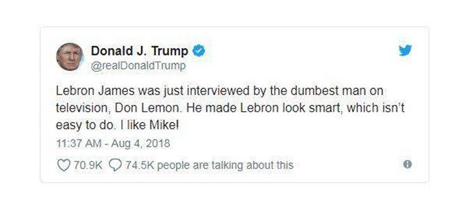 特朗普抨击勒布朗 网友：“小皇帝”为什么说美国总统是个“废物”