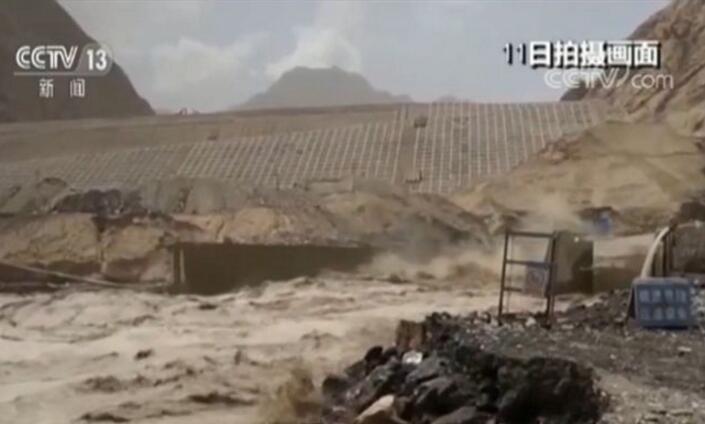 昆仑山融雪性洪水 堰塞湖形成溃坝叶尔羌河水位暴涨