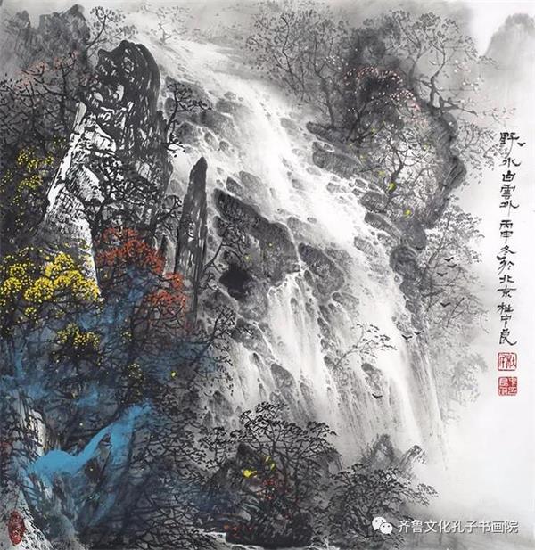 艺博会赏北派山水画的大气与诗意 中国孔子国画院院长杜中良山水作品展