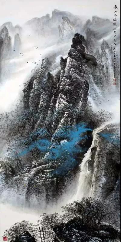 艺博会赏北派山水画的大气与诗意 中国孔子国画院院长杜中良山水作品展