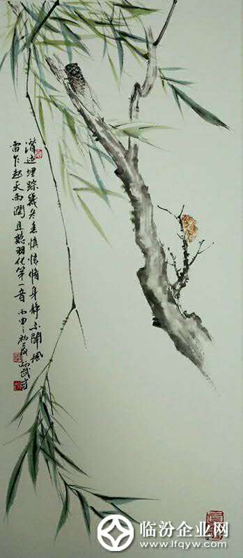 艺博会上 李炳武写意花鸟清新自然入画来