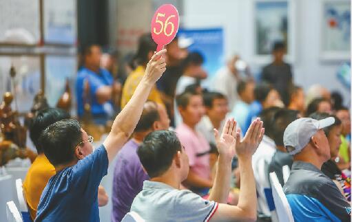 艺博会第二天人气更旺 知名书法家作品零元起拍