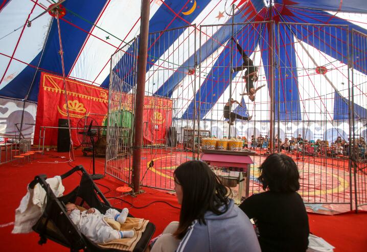 流动杂技团里的“江湖儿女”