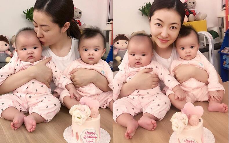 画风超甜!熊黛林生日晒女儿 双胞胎女儿一个像妈一个像爸超会长