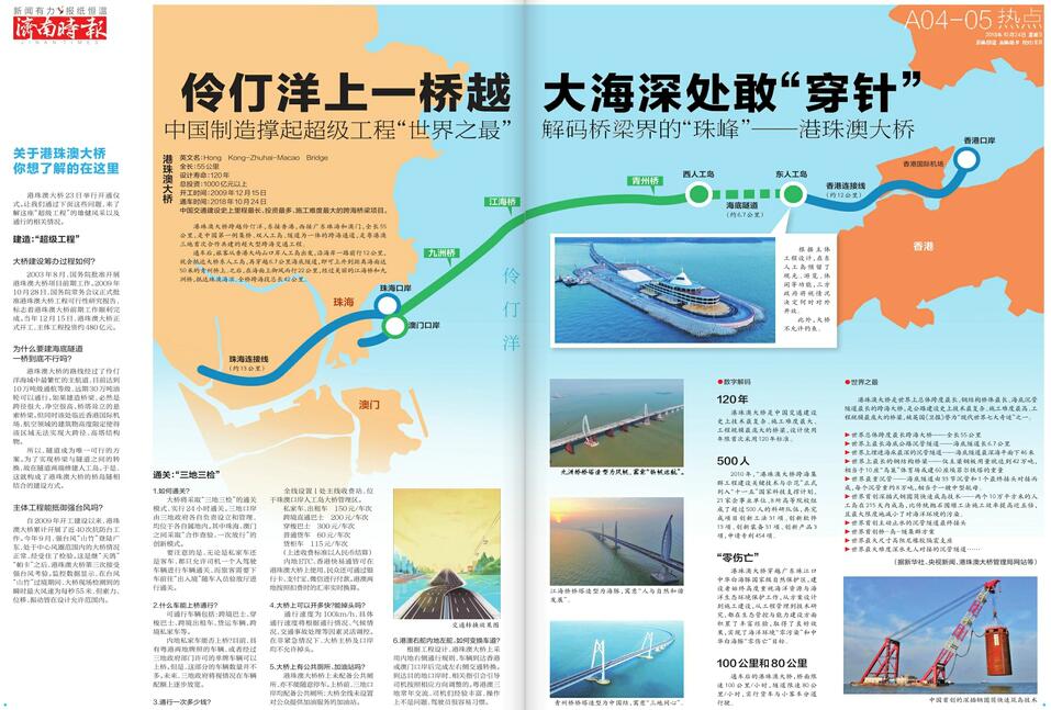 大海深处敢“穿针” 解码桥梁界“珠峰”港珠澳大桥