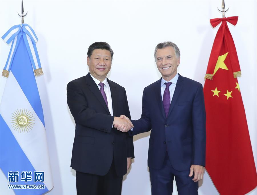 (时政)(1)习近平同阿根廷总统马克里举行会谈