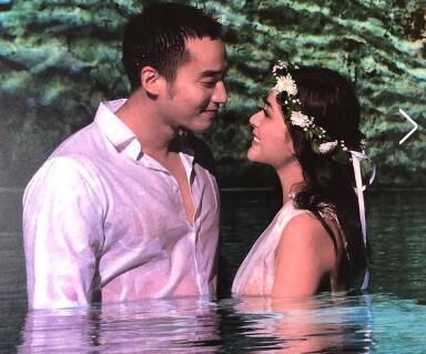 夫妻上演湿身诱惑？阿娇水下婚纱照美爆了 网友感慨：这婚还没结完？