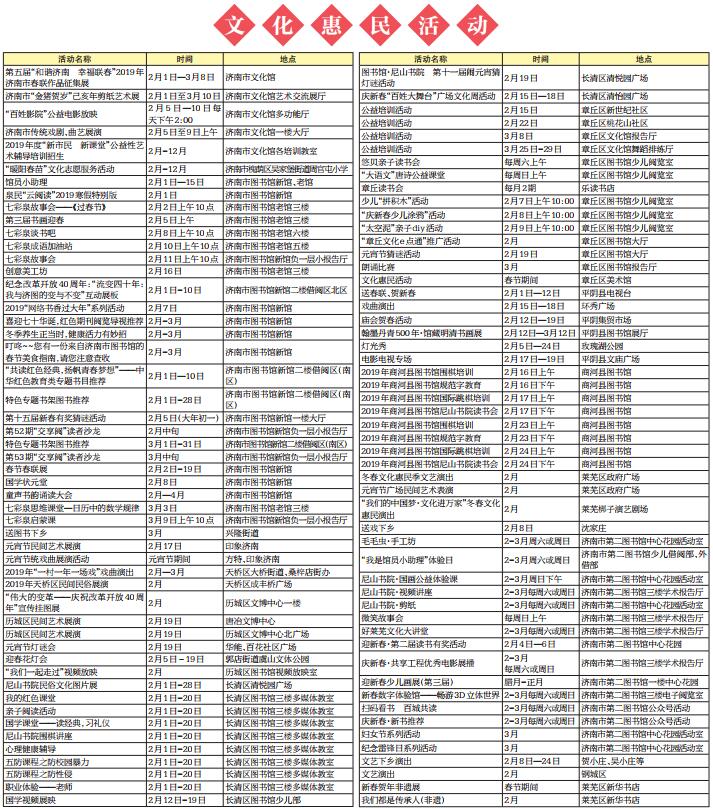 市文化广电新闻出版局300余项活动喜迎新春佳节 让市民乐享文化大餐