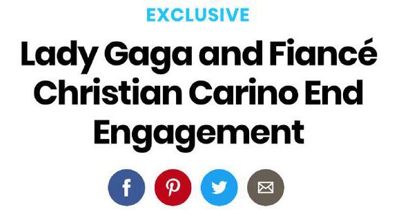 Lady Gaga取消婚约 发言人证实已恢复单身