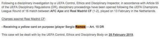 惊呆了！拉莫斯被禁赛2场 拉莫斯吃到黄牌疑似存在“洗牌”行为