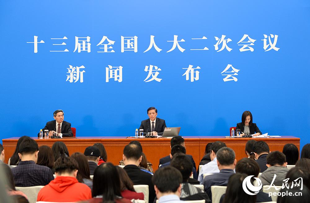十三届全国人大二次会议新闻发布会现场