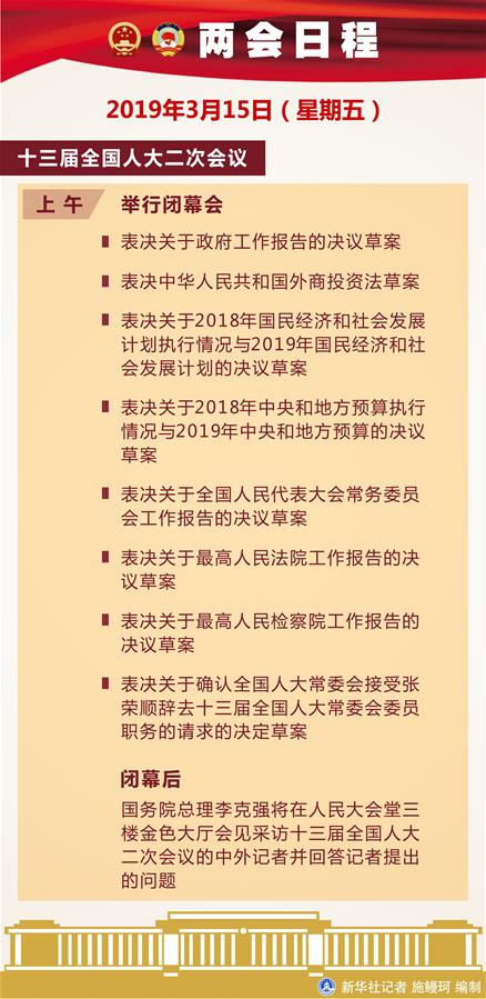 3月15日：十三届全国人大二次会议闭幕　李克强总理会见中外记者