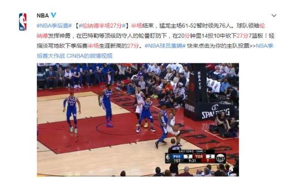 惊呆了!伦纳德45分到底什么情况?背后真相详情始末曝光