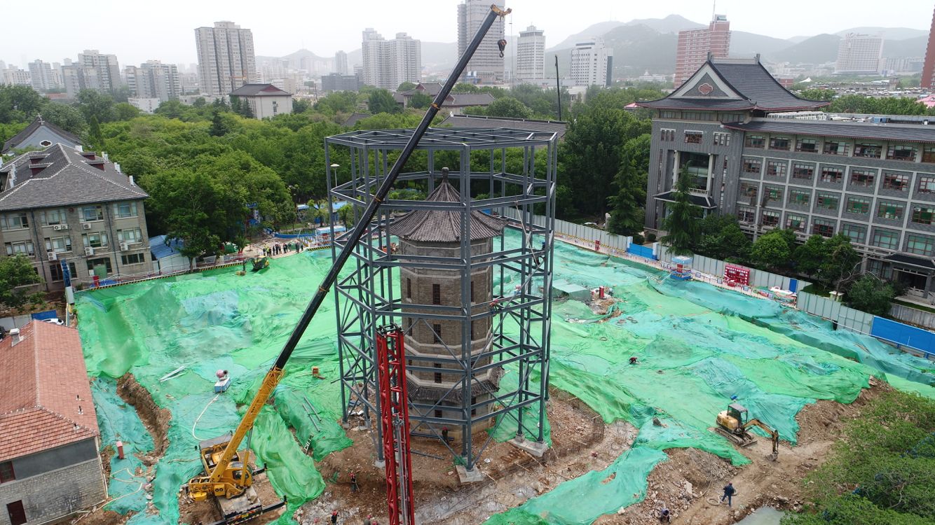 老建筑穿上“金刚罩”！济南这座老水塔被列为省级文物保护单位