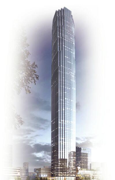 绿地山东国际金融中心(ifc)项目效果图地上88层,楼高428米!