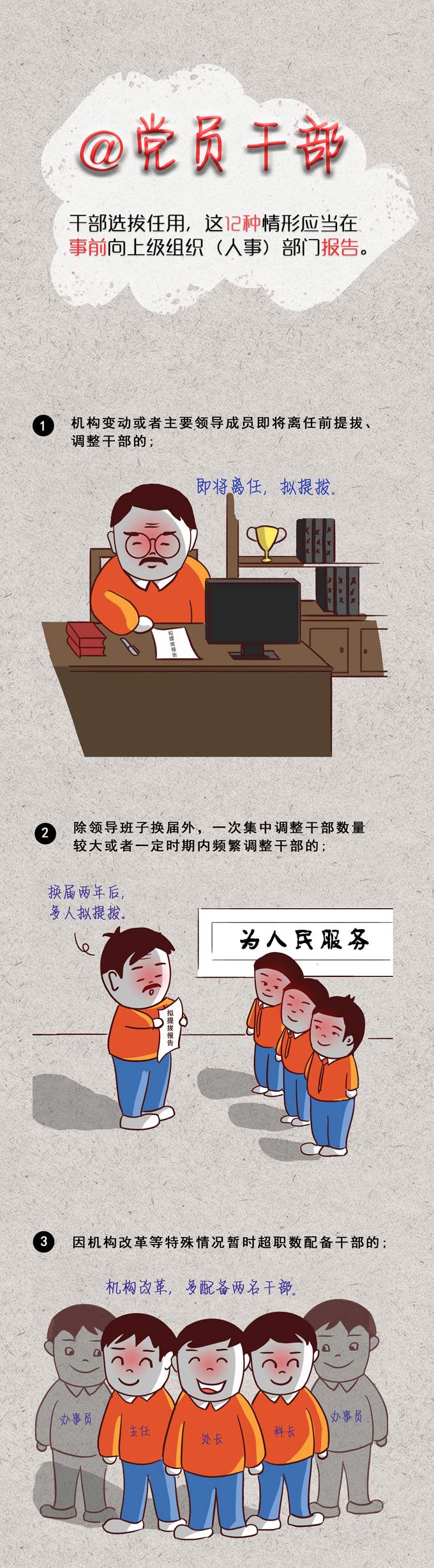 中纪委网站:干部选拔任用 这12种情形应当事前报告