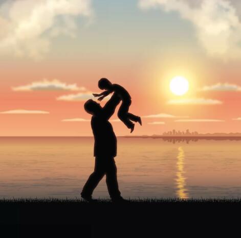 爸爸您看！现在的我，顶天立地！