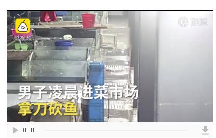匪夷所思？只因心情不好,男子溜进菜市场砍死20多条鱼 被拘十五日