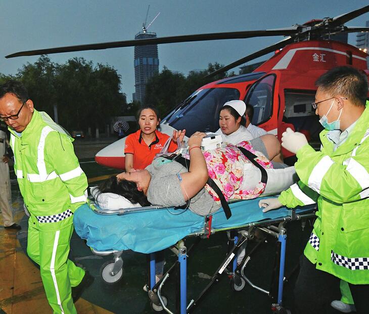 风雨大营救！潍坊孕妇突发先兆流产 直升机50分钟转运济南