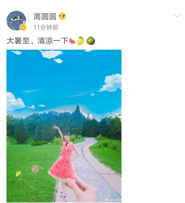 本尊现身了!高圆圆产后首晒照 网友:这背景怕是p上去的吧?