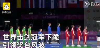 美运动员领奖下跪 所以坚持的动力是想让国家变更好