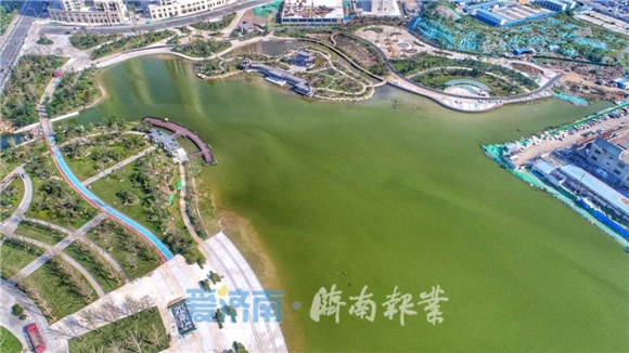 济南小清河南岸云锦湖华丽