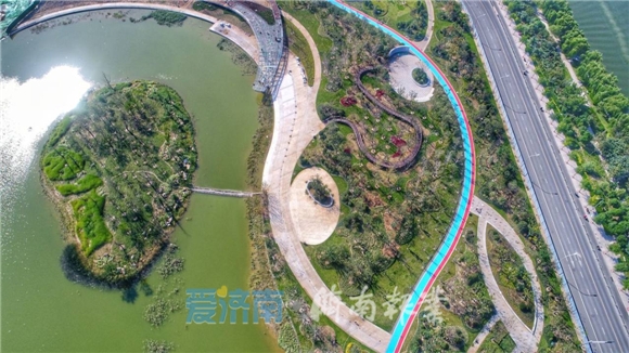 济南小清河南岸云锦湖华丽