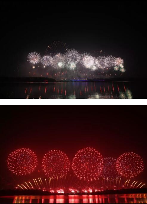 深圳湾夜空上演超燃大片！16万发礼花赞美“祖国万岁”
