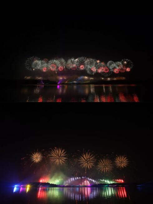 深圳湾夜空上演超燃大片！16万发礼花赞美“祖国万岁”