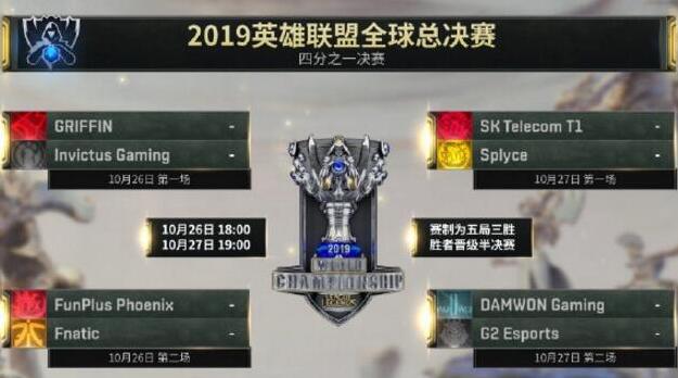 S9八强赛赛程：IG战GRF FPX遇FNC四强恐“内斗”