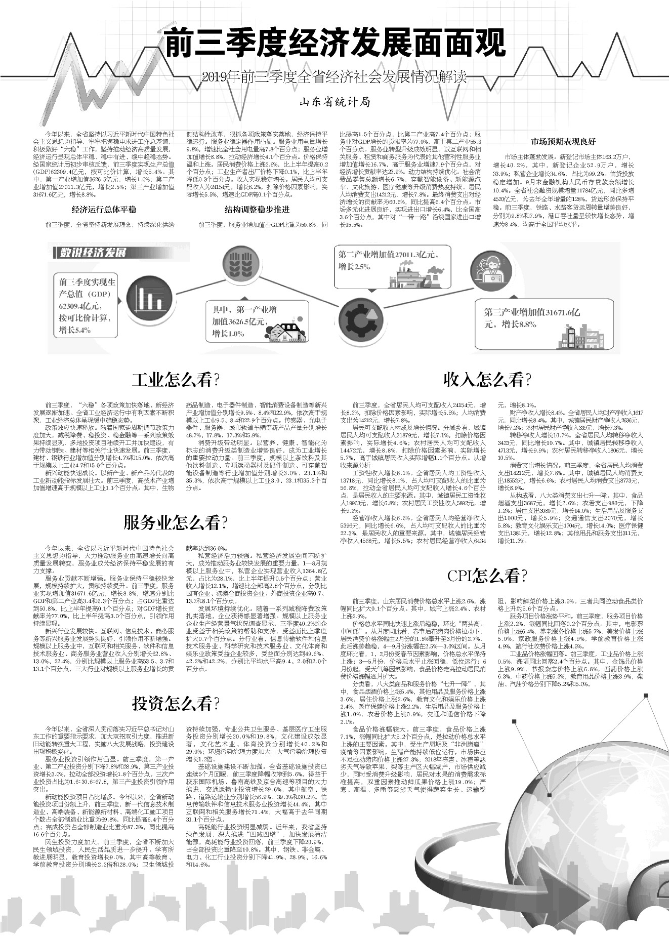 前三季度经济发展面面观