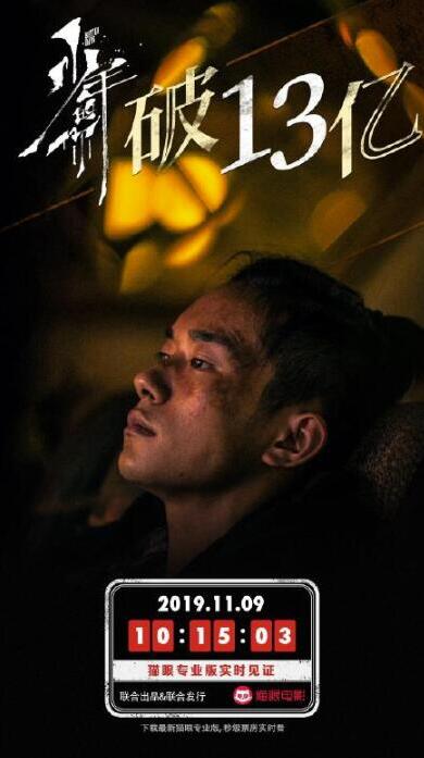 《少年的你》票房13亿 上映16天连续取得15次单日票房榜冠军 