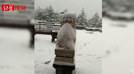 景色绝美！峨眉山第一场雪，能看到太幸福了