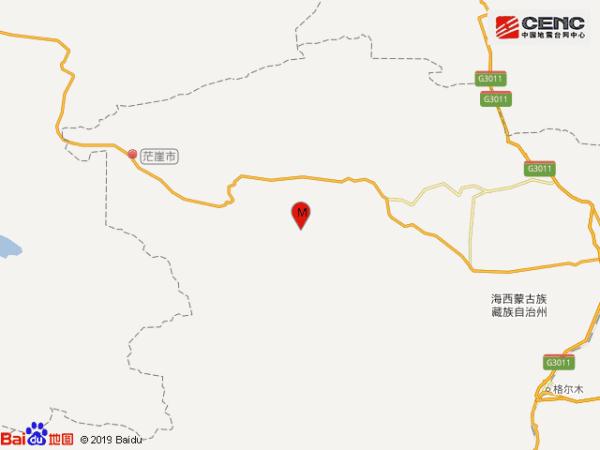 青海海西州茫崖市发生3.1级地震