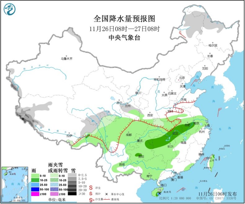 江南等地多雨湿冷将入冬 东北华北局地降温达8℃