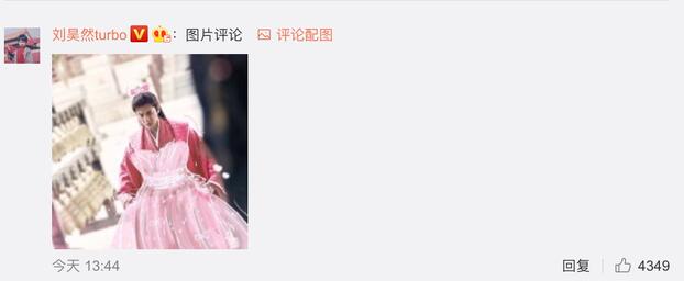 太皮了!刘昊然给张若昀剧照P公主粉裙宣传新剧