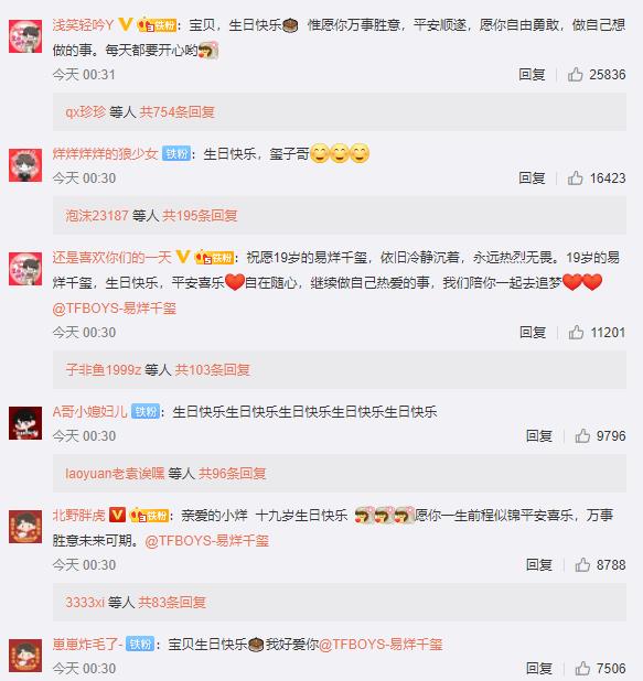 王俊凯王源为易烊千玺庆生，网友：玺子哥生日快乐