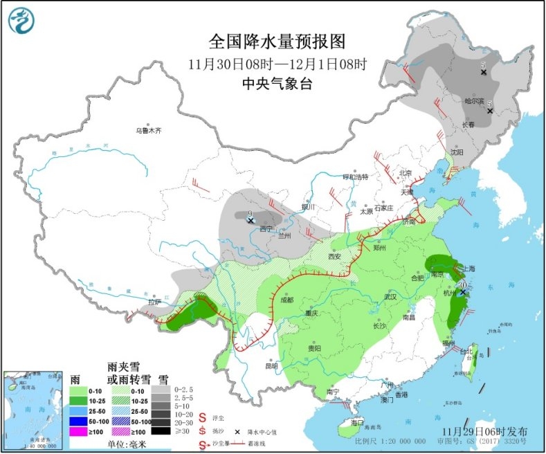 今冬以来我国最大范围降雪将至 今日降雪达鼎盛