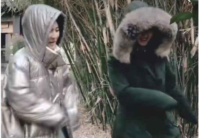 蠢萌!赵丽颖张慧雯斗舞 有翡片场斗舞逗趣可爱