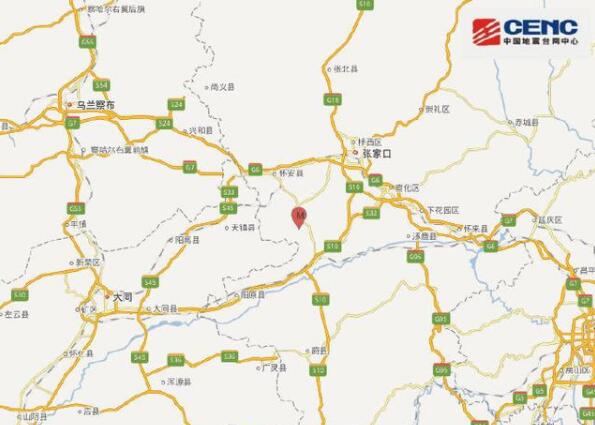 河北张家口怀安县连发两次地震 北京有震感 网友：我说沙发咋晃了