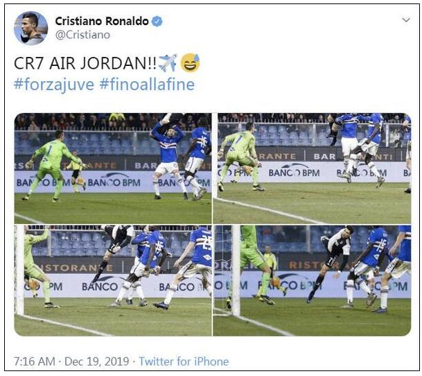 献上膝盖！C罗飞起来了，2.56米高空神球让网友脑洞大开