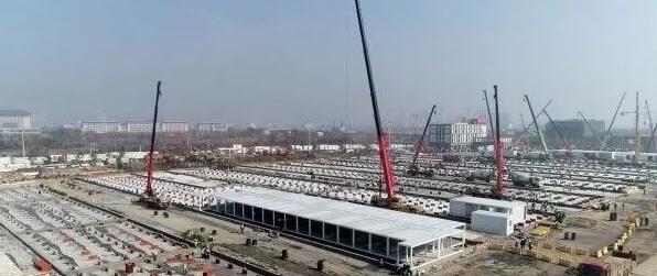 进展神速！雷神山医院医护人员宿舍7栋主体结构已完成