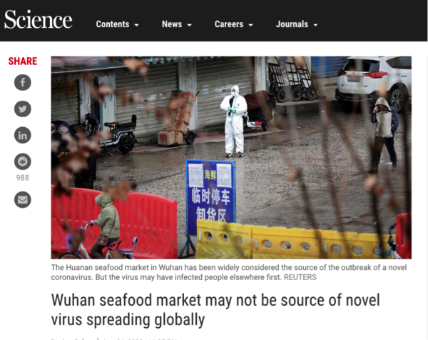 新冠病毒起源尚无定论 美国政客“污名化”中国遭各界抨击