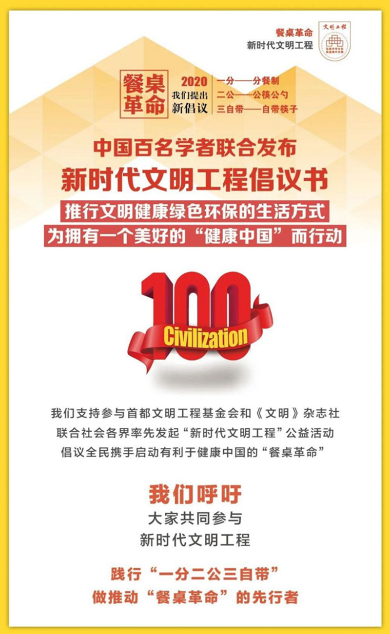 “一分二公三自带”，百名学者倡议推动“餐桌革命”