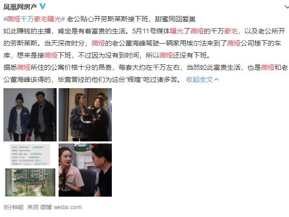 【壕】薇娅豪宅曝光 薇娅身家揭秘做直播一年能赚多少钱