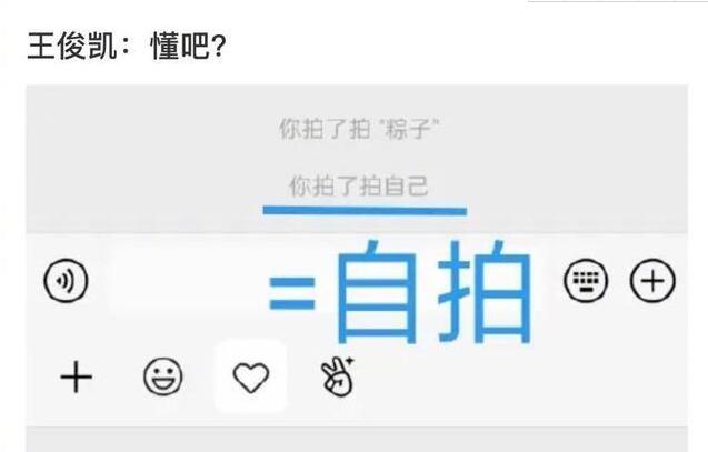 【微信拍一拍】王俊凯拍了拍自己令人哭笑不得 感叹王俊凯的脑回路